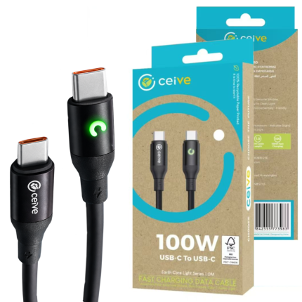 Kabel USB dł. 1m 100W czarny