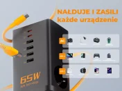 Nabiurkowa stacja Tessan zasilająco ładująca, 65W - obrazek 7