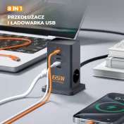 Nabiurkowa stacja Tessan zasilająco ładująca, 65W - obrazek 11