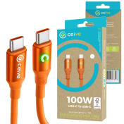Kabel USB dł. 1m 100W pomarańczowy