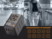 Uniwersalny adapter podróżny z ładowarką USB 65W - obrazek 7