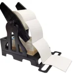 Dyspenser z korbką na etykiety do drukarek termicznych