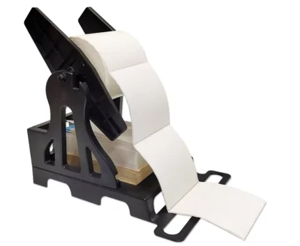 Dyspenser z korbką na etykiety do drukarek termicznych