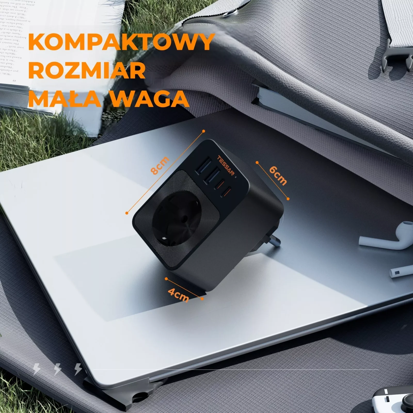 Gniazdo z ładowarką TESSAN USB 30W - obrazek 9