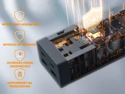 Listwa zasilająca TESSAN z ładowarką USB 30W - obrazek 6